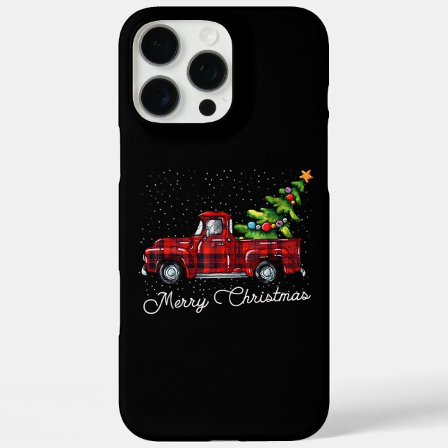 Red Buffalo Karierter Lieferwagen LKW mit Tree Mer iPhone 16 Pro Max Hülle (Rückseite)