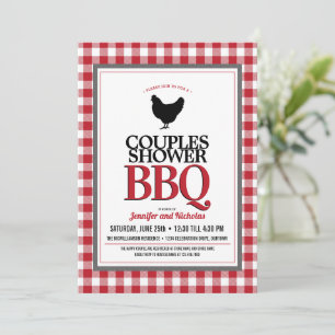 Red Buffalo Karo Paares Polterabend GRILLEN Einladung