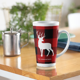 Red Buffalo Pläd & White Deer | Personal Name Milchtasse