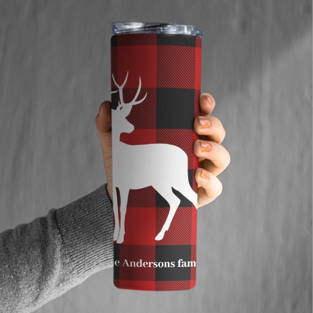 Red Buffalo Pläd & White Deer | Personal Name Thermosbecher (Von Creator hochgeladen)