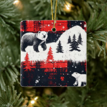 Red Buffalo Plaid Polar Bear