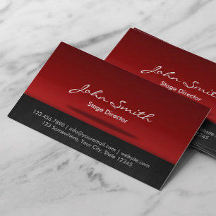 Red Bühne Bühne Director Business Card Visitenkarte