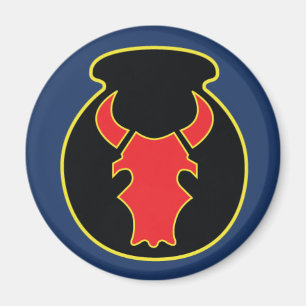 Red Bull CSIB-Look-Emblem, w/Army-blauer Magnet