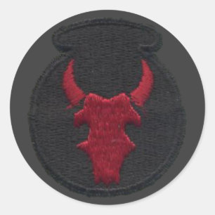 Red Bull-Infanterie-Aufkleber Runder Aufkleber