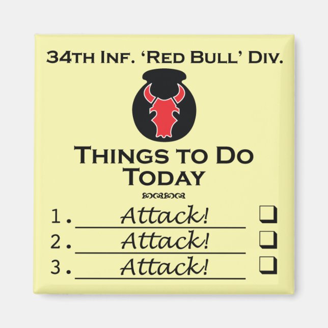 Red Bull Things-to-Do-Quadratmagnet Magnet (Vorne)