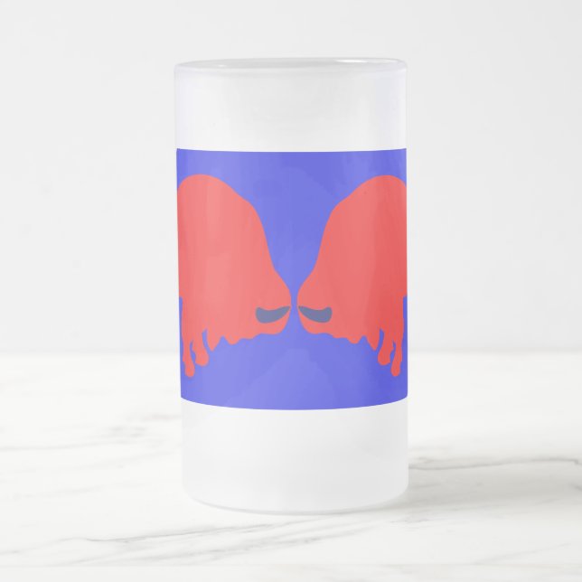 Red Bulls Mattiert 16 oz Mattiert Glass Tasse (Mittel)