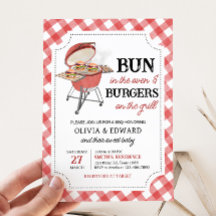 Red Burger GRILLEN Baby Shower