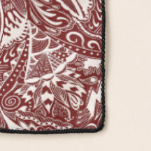 Red Burgund Mandala Art Design Intricate Circles