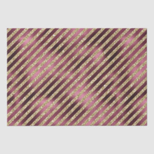 Red Burgundy Gold Glitzer Streifen Seidenpapier