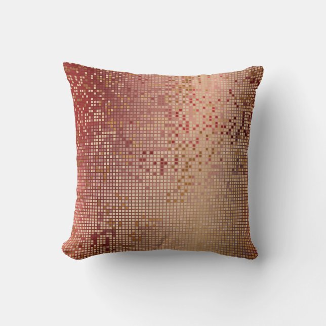 Red Burgundy Gold Vip Shiny Cyber numerische IT Kissen (Vorderseite)