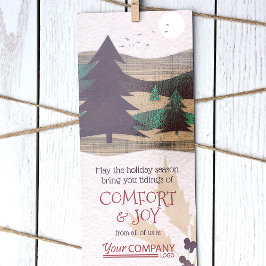 Red, Burgundy, Green Company Christmas Cards Karte