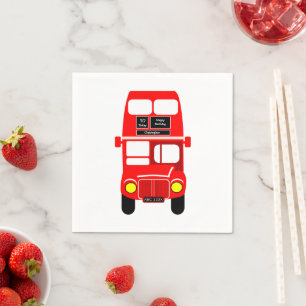 Red Bus Design Geburtstagsparty Serviette