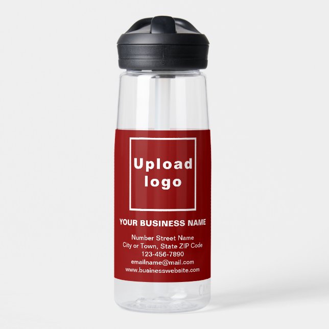 Red Business Brand on 25 oz Water Flasche (Vorne)