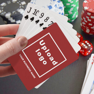 Red Business Brand on Playing Cards Spielkarten