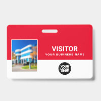 Red Business Visier Foto Bar Code, Logo Lanyard