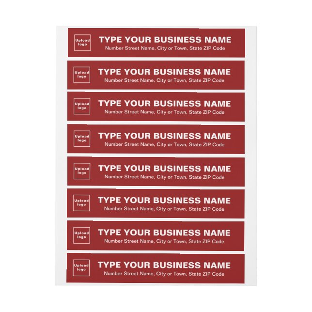 Red Business Wrap rund um das Adressetikett Rundum-Adressaufkleber (Bogen)