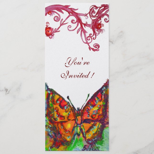RED BUTTERFLY Gold Yellow Floral White Program Programm (Vorderseite)