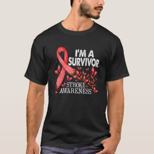 Red Butterfly Red Ribbon Ich bin ein Überlebender T-Shirt