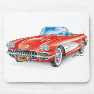 Red C1 Illustration von Edward Eksi Mousepad