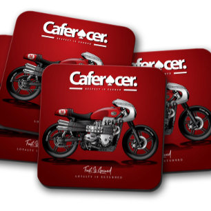 Red CafeRacer Motorrad Untersetzer UNTERSETZER S