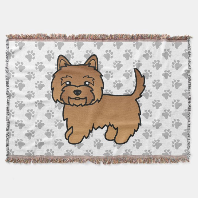 Red Cairn Terrier Niedlich Cartoon Dog Decke (Vorderseite)