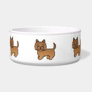 Red Cairn Terrier Niedlich Cartoon Dog Napf