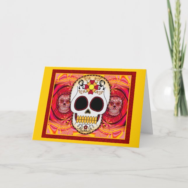 Red Calaveras Card Karte (Vorderseite)