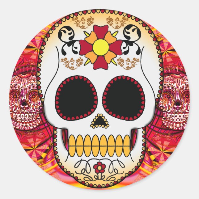 Red Calaveras Sticker (Vorderseite)