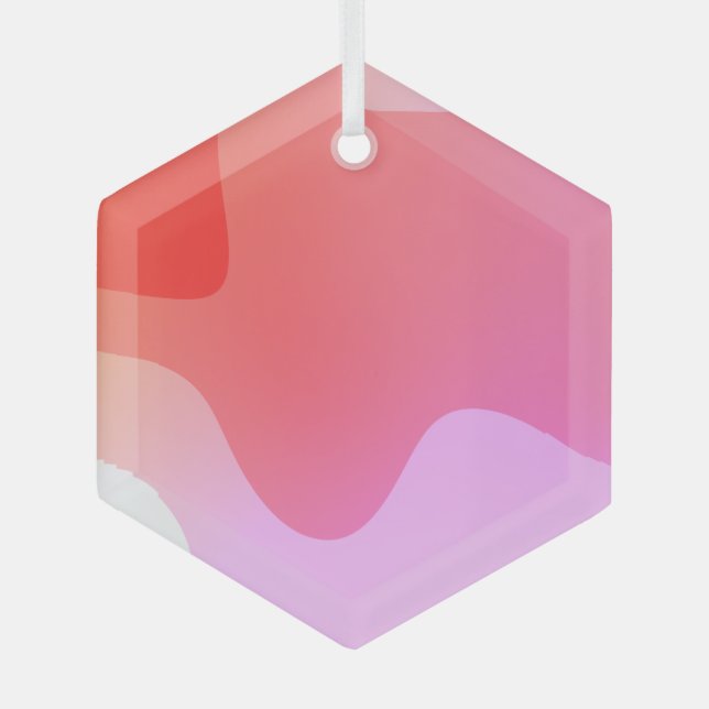Red Calm 23 Ornament Aus Glas (Vorderseite)