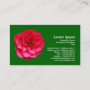 Red Camelia II - Grass Green Visitenkarte