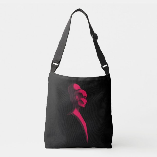 Red Cameo Crossbody Bag Tragetaschen Mit Langen Trägern (Vorderseite)
