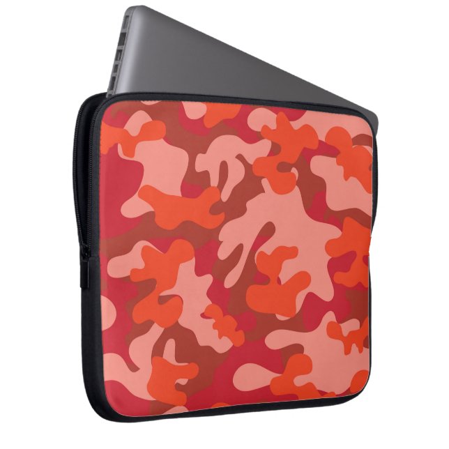 Red Camouflage Laptopschutzhülle (Vorne Rechts)