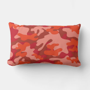 Red Camouflage Lendenkissen