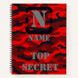 Red Camouflage Notebook Notizbuch