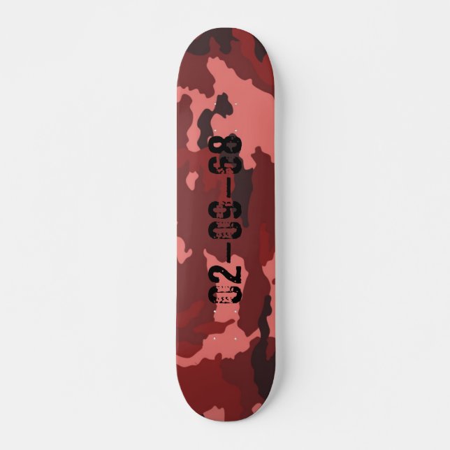 Red camouflage pattern skateboard (Vorne)