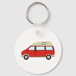 Red Camper Van High Top Mobiles Freiheit Schlüsselanhänger