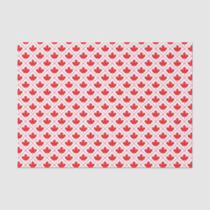 Red Canadian Flag Maple Leaf Diamond Muster Seidenpapier