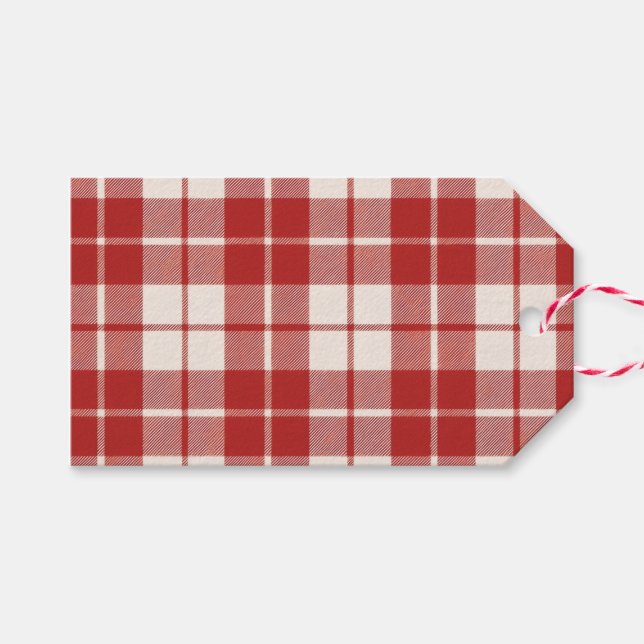 Red Candy Cane Geschenkanhänger (Vorderseite (Horizontal))