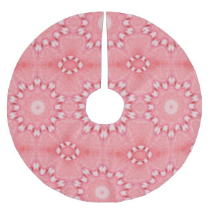 Red Candy Cane Kaleidoskop Weihnachtsbaum Röcke Polyester Weihnachtsbaumdecke