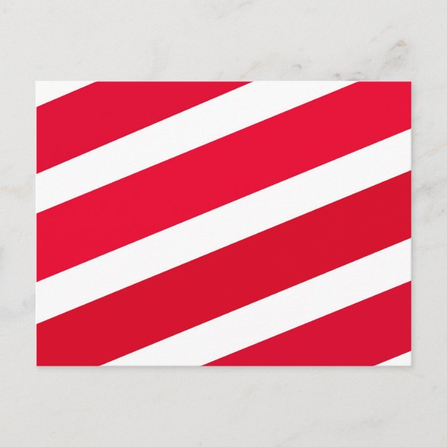 Red Candy Cane Stripes Postkarte (Vorderseite)