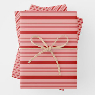 Red Candy Canes, Classic & Fun Weihnachten gestrei Geschenkpapier Set