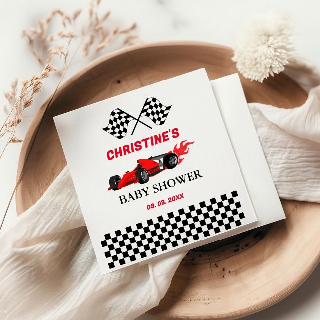 Red Car Race Baby Dusche Serviette (Von Creator hochgeladen)