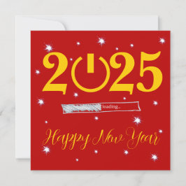 Red Card Happy new Year Mitteilungskarte