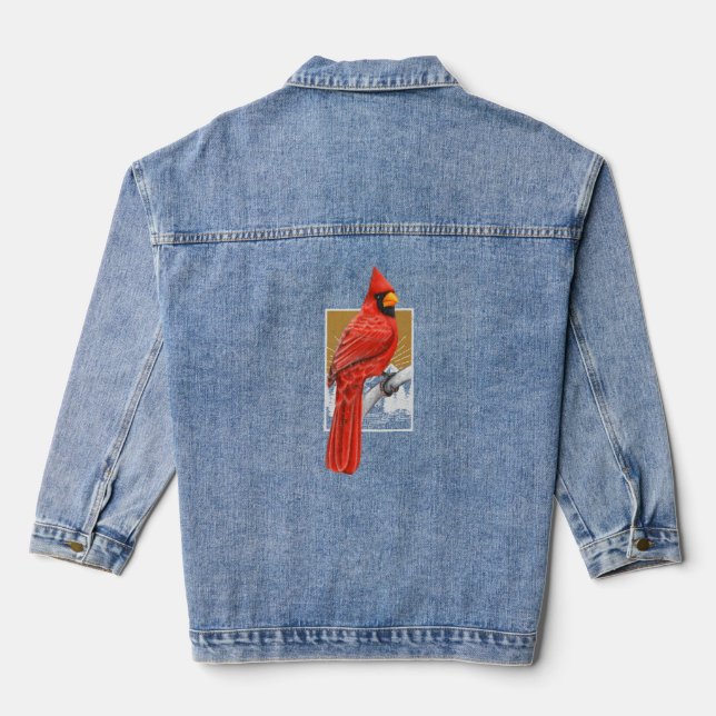 Red Cardinal Bird Watcher Oiseau Observation de la (Verso)