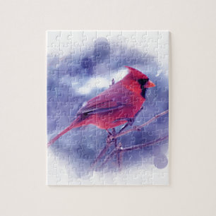 Red Cardinal in the Blizzard