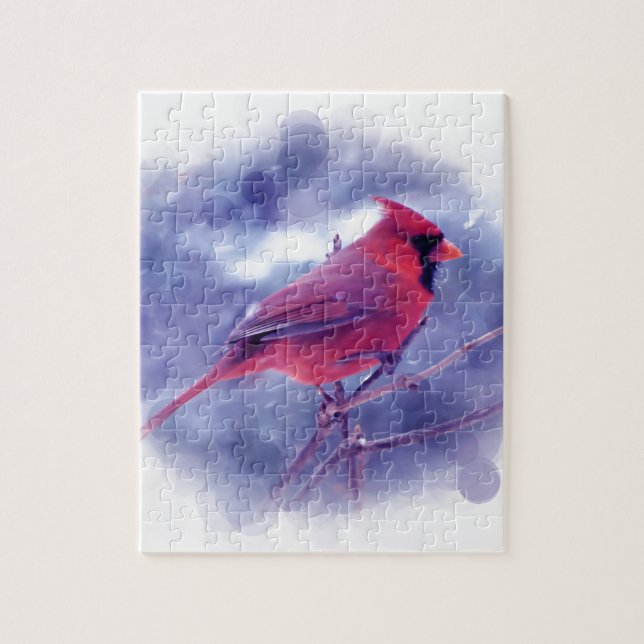 Red Cardinal in the Blizzard (Vertikal)