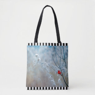 Red Cardinal in Winter Nature Foto von Christmas Tasche
