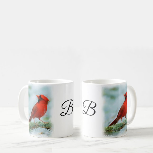 Red Cardinal Print Personalized Kaffeetasse (Von Creator hochgeladen)