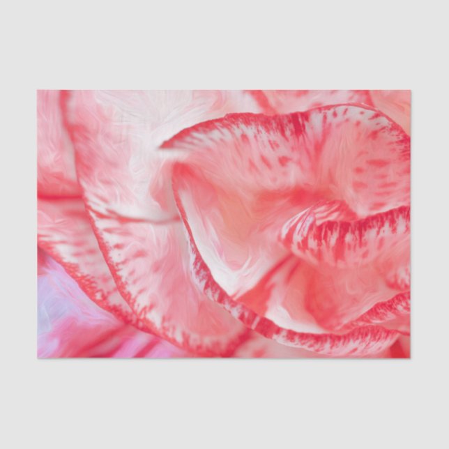 Red Carnation Custom 10lb Tissue Paper Seidenpapier (Vorderseite)