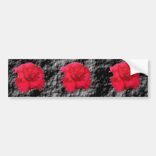 Red Carnation Floral Fantasy Autoaufkleber